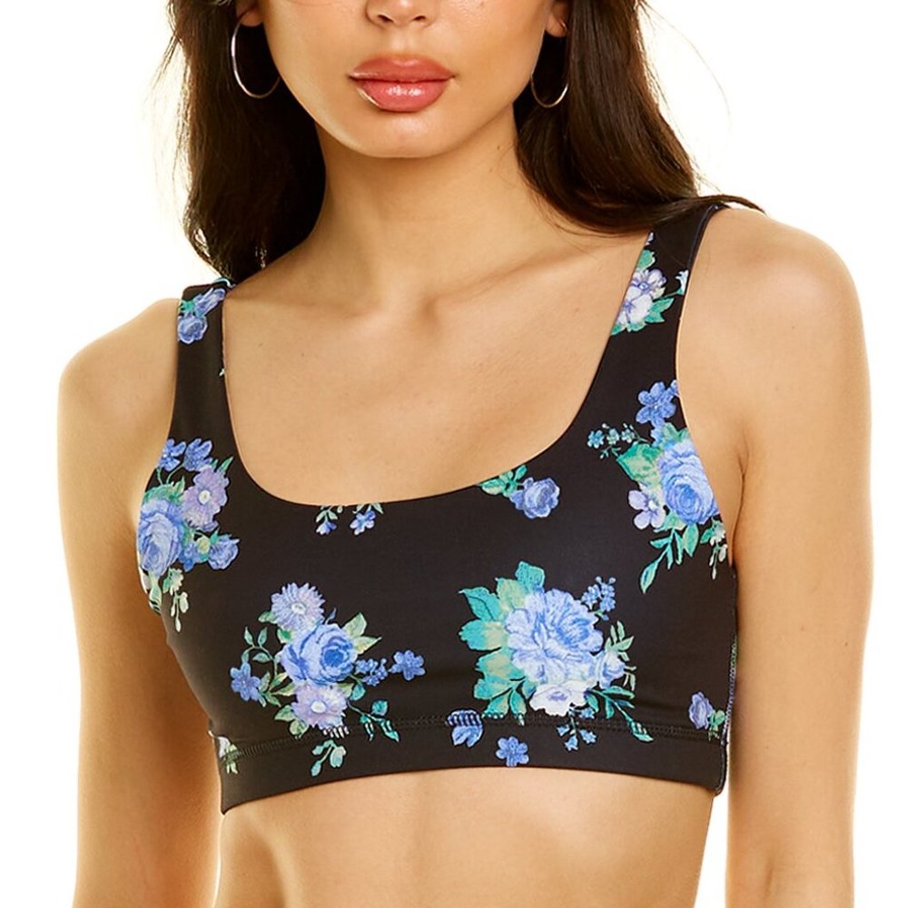 {WeWoreWhat} Scoop Bra Top - Golden Hour Floral Small [BRAND NEW]
